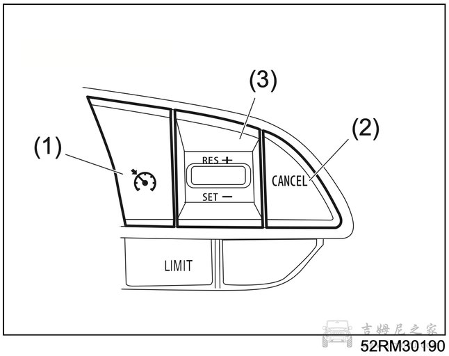 方向盘定速巡航按钮