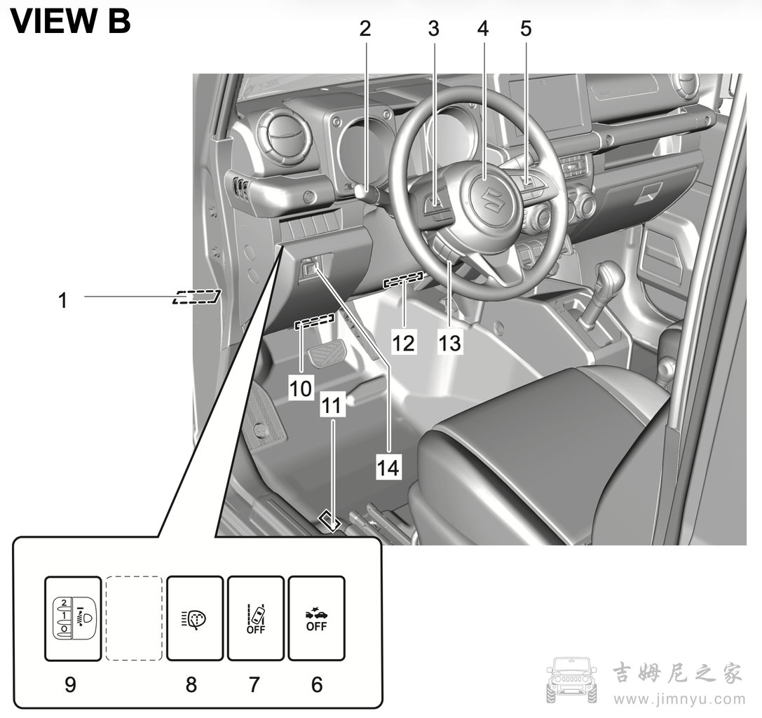 吉姆尼大灯高度调节004
